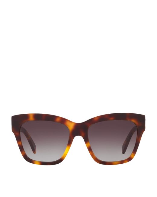 Céline Brown Tortoiseshell Triomphe Square Sunglasses