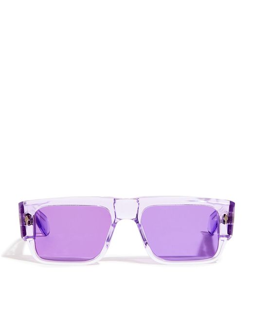 Jacques Marie Mage Purple Rectangular Sunglasses for men