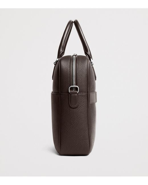 Carl Friedrik Brown Leather Dunloe Briefcase for men
