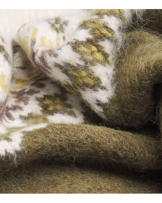 Rag & Bone Green Alpaca-Blend Jacquard Beth Sweater