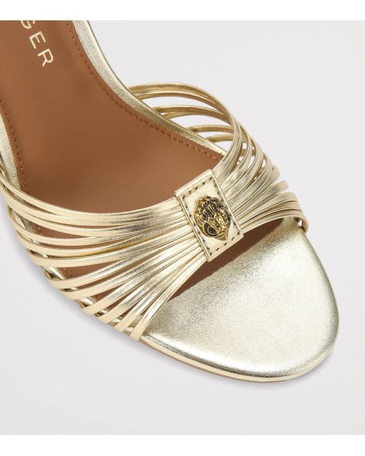 Kurt Geiger Metallic Leather Embellished Heeled Sandals