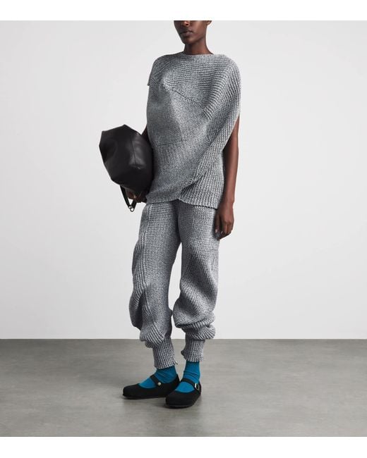 Issey Miyake Gray Found Stone Knitted Top
