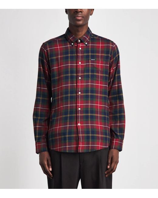 Barbour Red Cotton Tartan Fortrose Shirt for men