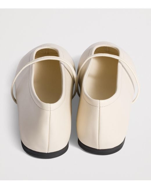 Miu Miu Natural Nappa Leather Mary Jane Ballet Flats