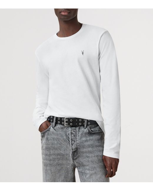 AllSaints White Organic Cotton Brace T-Shirt for men