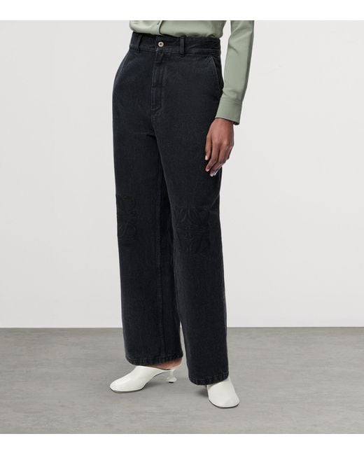 Loewe Blue Anagram Baggy Jeans