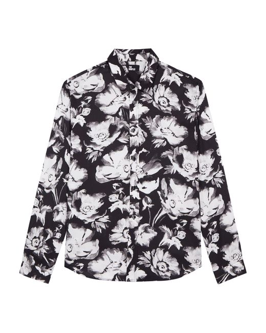 The Kooples Black Floral Print Shirt for men