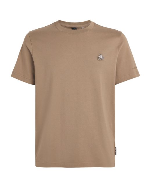 Moose Knuckles Natural Cotton Crescent T-Shirt for men