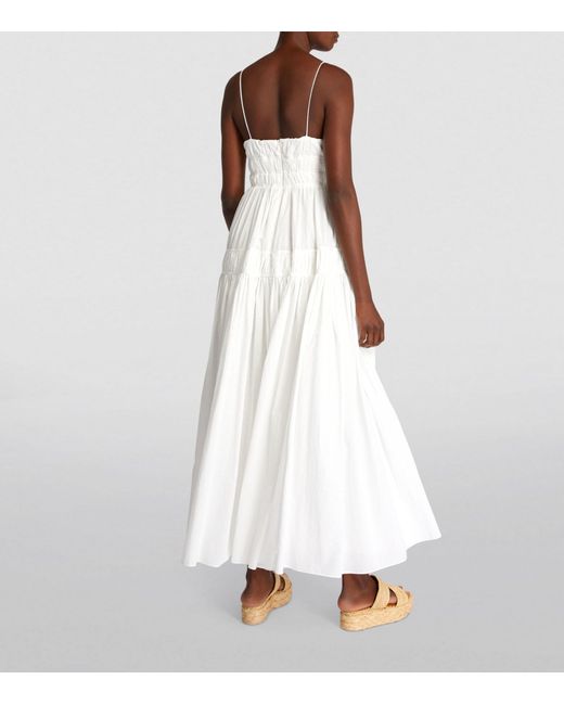 Aje. White Tiered Grace Maxi Dress
