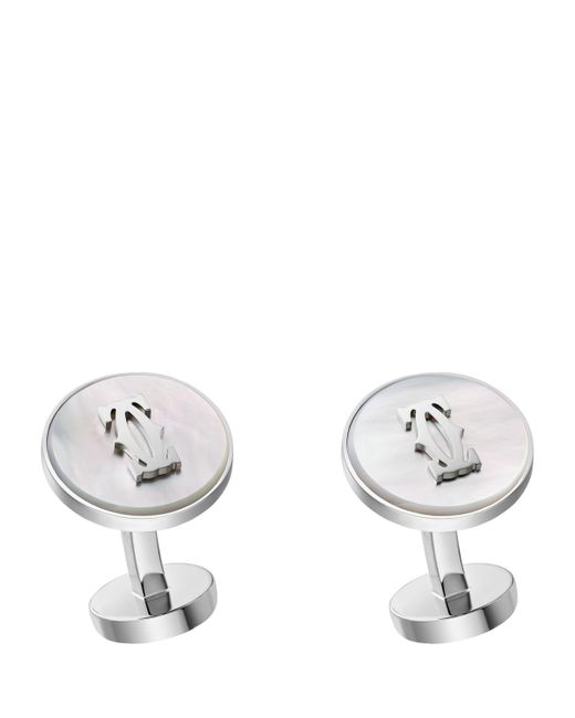Cartier Metallic Sterling Double C De Cufflinks for men