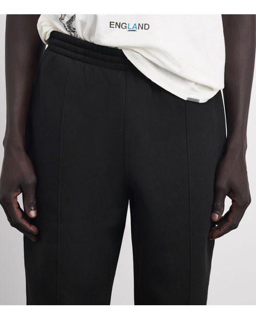 Represent Black Cotton Initial Sweatpants for men