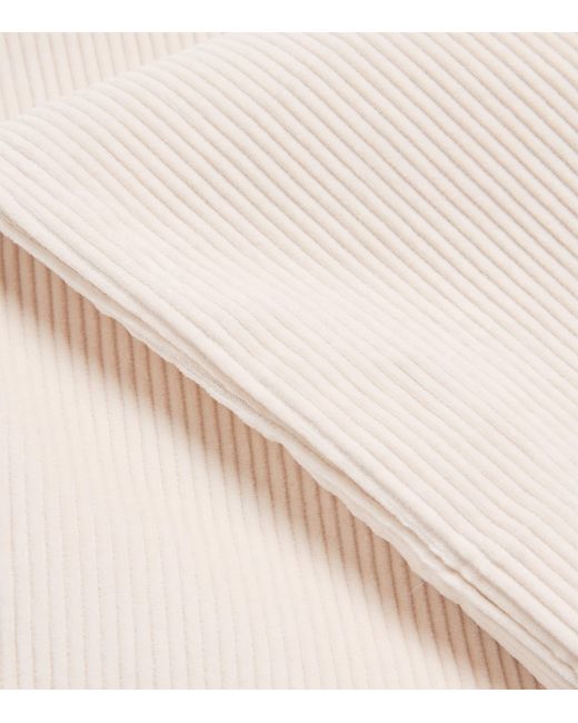 NN07 White Organic Cotton Corduroy Paw Trousers for men
