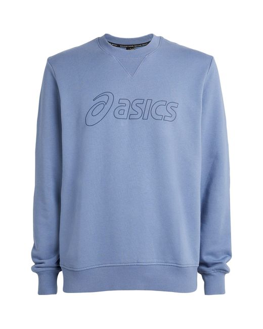 Asics Blue Logo Sweatshirt for men