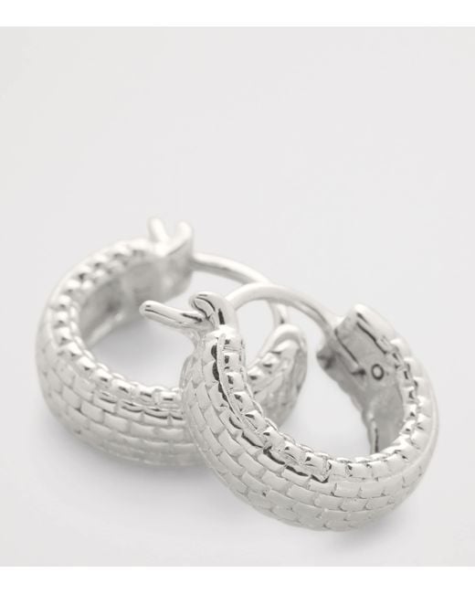 Monica Vinader Metallic Sterling Heirloom Huggie Earrings