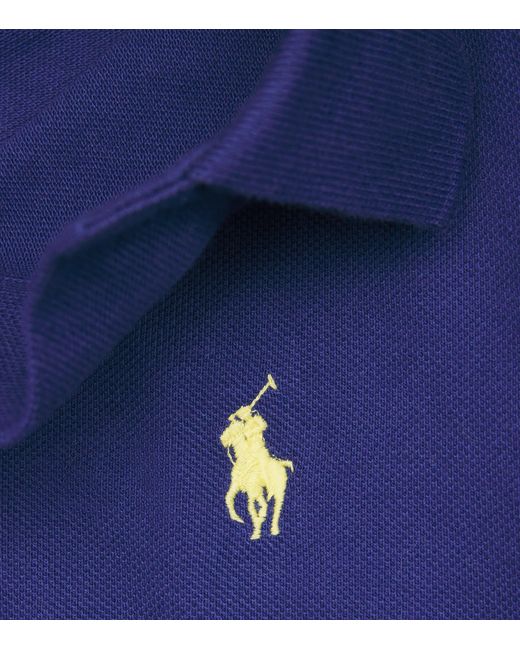 Polo Ralph Lauren Blue Cotton Mesh Slim-Fit Polo Shirt for men