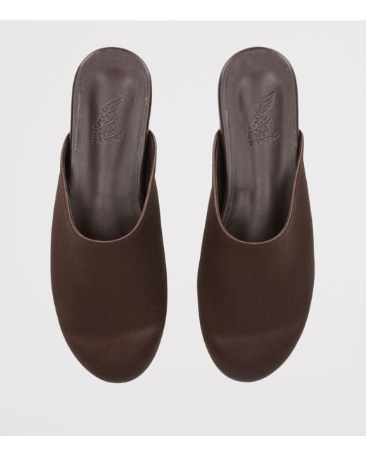 Ancient Greek Sandals Brown Satin The Slipper Slippers