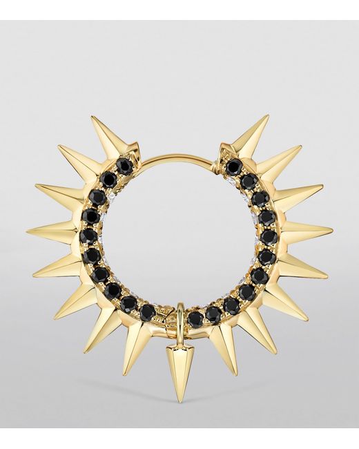 Maria Tash Metallic And Diamond Pavé Metal Mohawk Hoop Earring