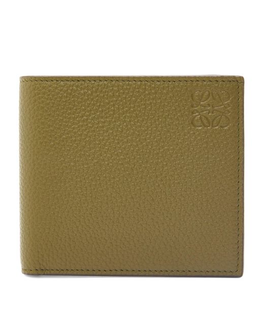 Loewe Green Leather Bifold Wallet for men