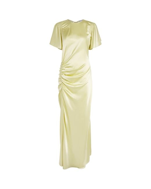 Veronica Beard Metallic Silk-Blend Huntleigh Midi Dress