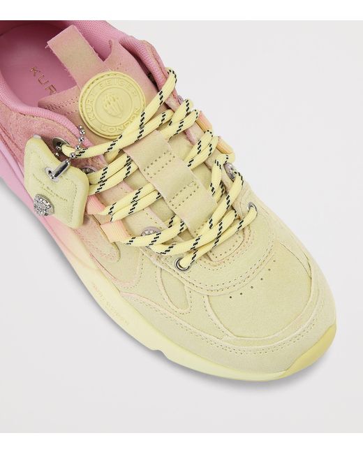 Kurt Geiger Pink Suede Kurt Runner Sneakers