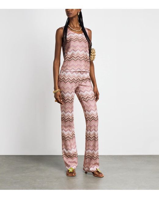 Missoni Pink Zigzag Flared Trousers