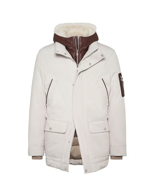 Brunello Cucinelli Gray Down-Filled Parka Jacket for men