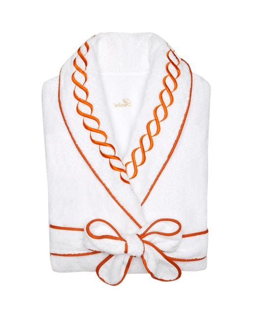 Pratesi White Cotton Treccia Bathrobe