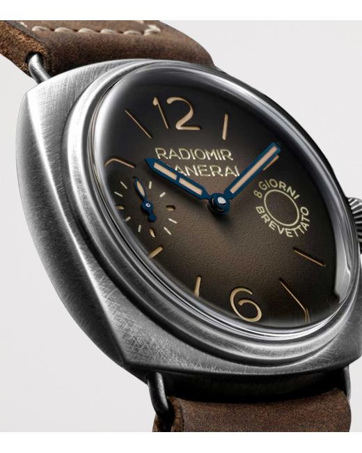 Panerai Black Stainless Steel Radiomir Otto Giorni Watch for men