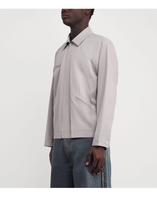 MM6 by Maison Margiela Gray Utility Zip-Up Jacket for men