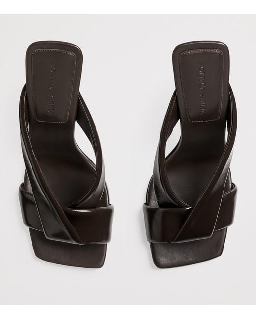Bottega Veneta Black Leather Riva Mules 90