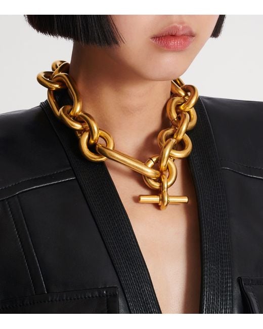 Balmain Metallic Sync Chain Necklace