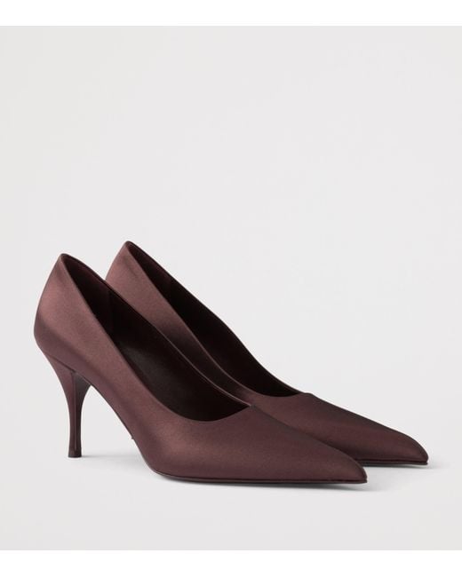 Prada Purple Satin Pumps 85