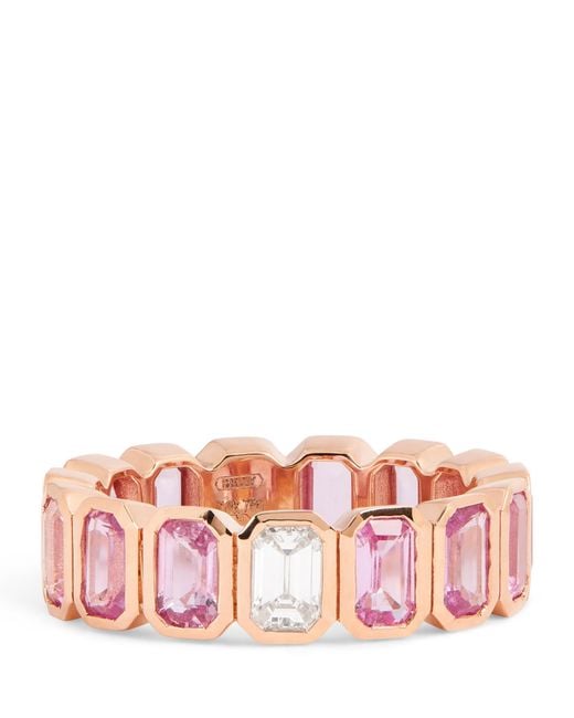 SHAY Pink Diamond And Sapphire Eternity Ring