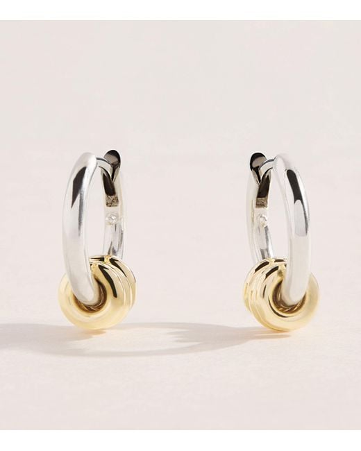 Spinelli Kilcollin Natural Sterling And Nevine Hoop Earrings