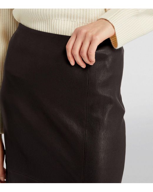 Rag & Bone Black Leather Ilana Maxi Skirt