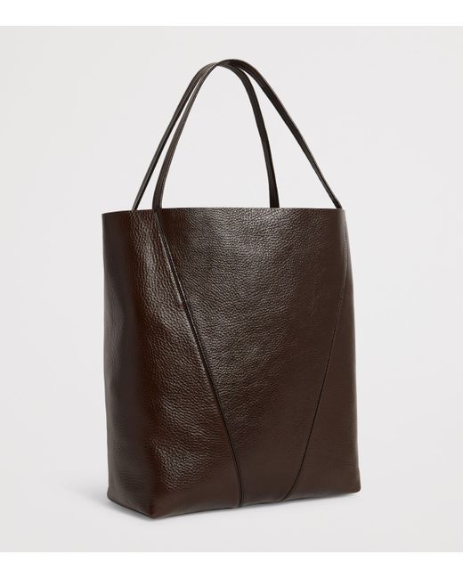 Chloé Brown Large Calfskin Spin Tote Bag