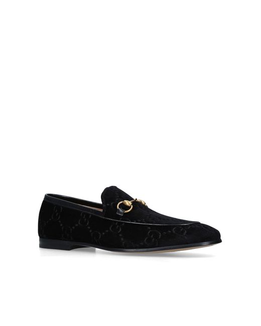 gucci black velvet loafers