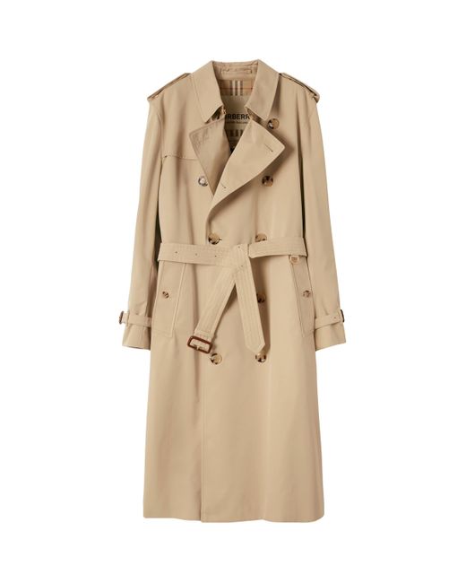 Burberry Natural Long Kensington Heritage Trench Coat for men