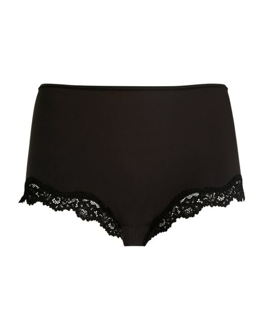 Skims Black Fits Everybody Lace-Trim Boyshort Briefs