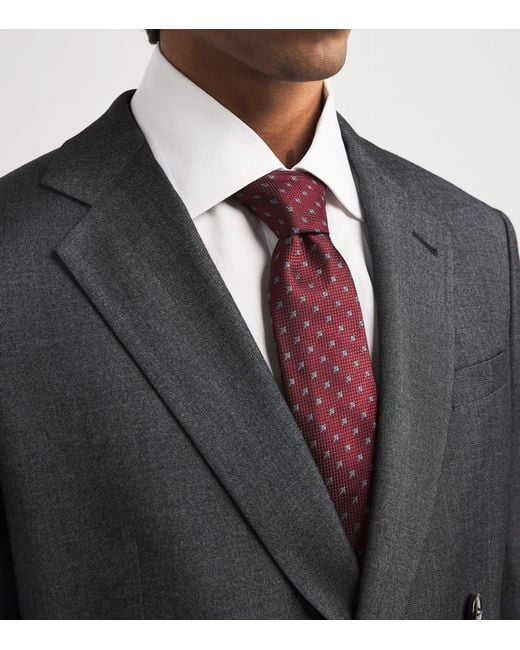 Emporio Armani Purple Silk Jacquard Tie for men