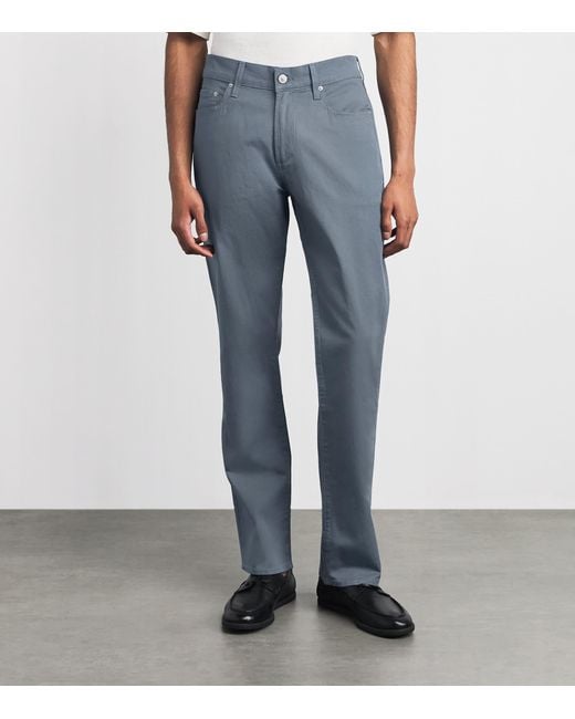 Citizens of Humanity Gray Cotton-Linen Elijah Straight Jeans for men