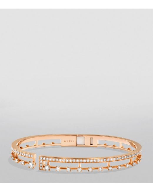 Marli New York Metallic Medium And Diamond Avenues Bangle
