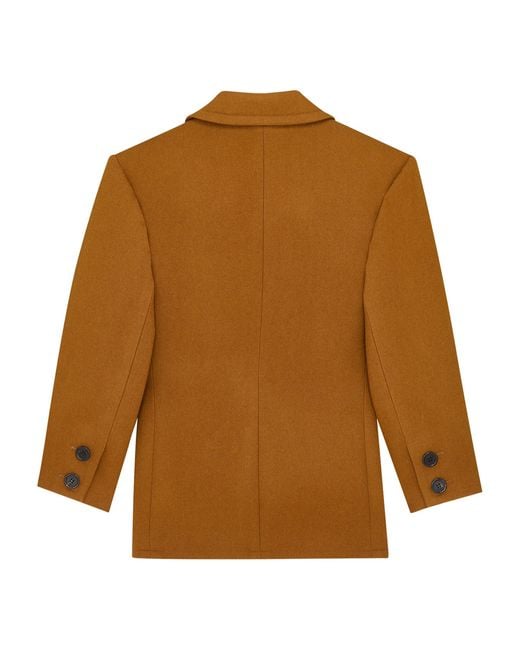 Saint Laurent Brown Wool Single-Breasted Blazer