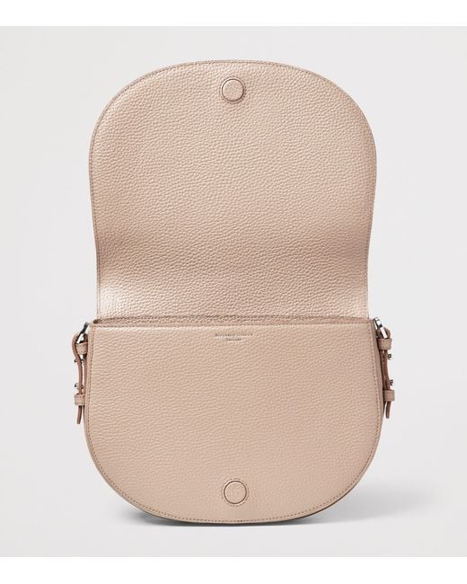 Aspinal Natural Leather Stella Cross-Body Satchel