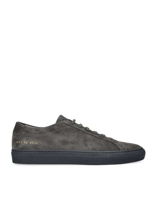 Common Projects Gray Suede Original Achilles Low-Top Sneakers for men