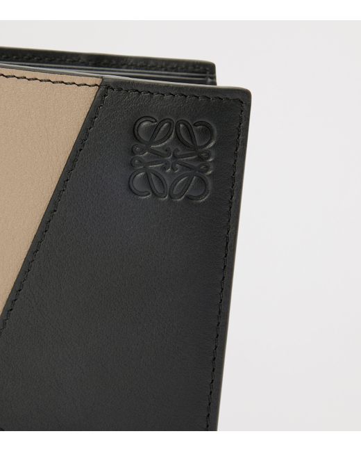 Loewe Black Leather Puzzle Edge Wallet for men