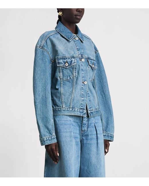 Jacquemus Blue Curved Denim Jacket