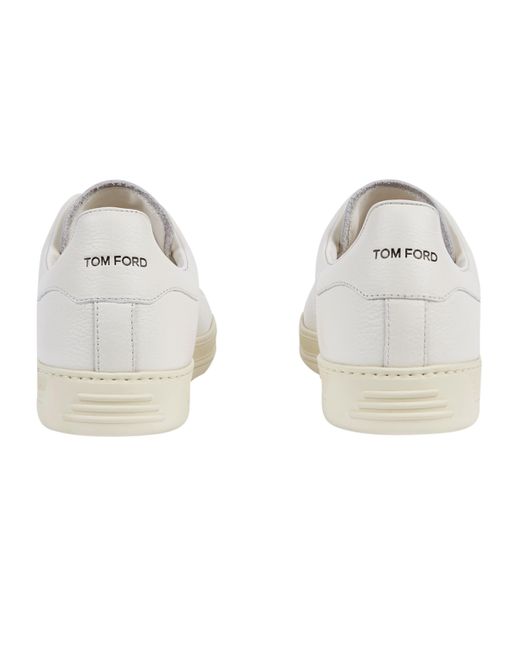 Tom Ford White Leather Warwick Sneakers for men