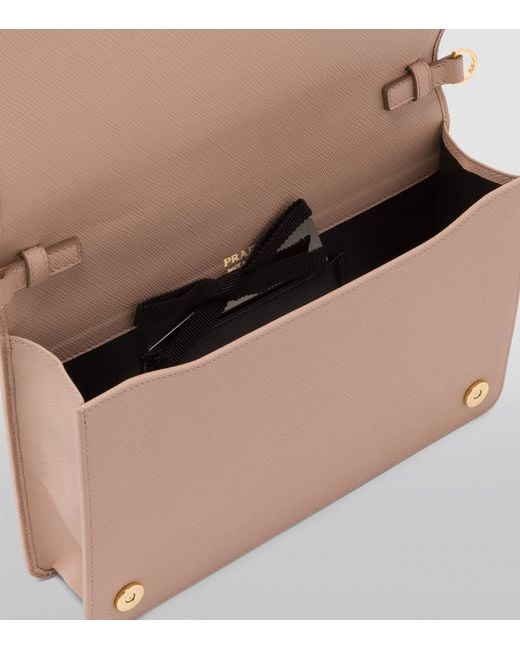 Prada Brown Mini Saffiano Leather Cross-body Bag