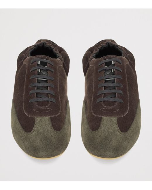 Saint Laurent Brown Suede Lewis Sneakers for men